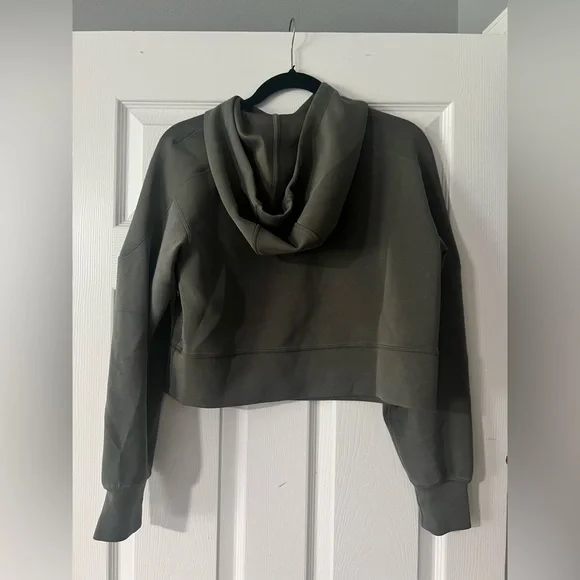 Lululemon Gray Green Cropped Hoodie - Picture 4 of 5